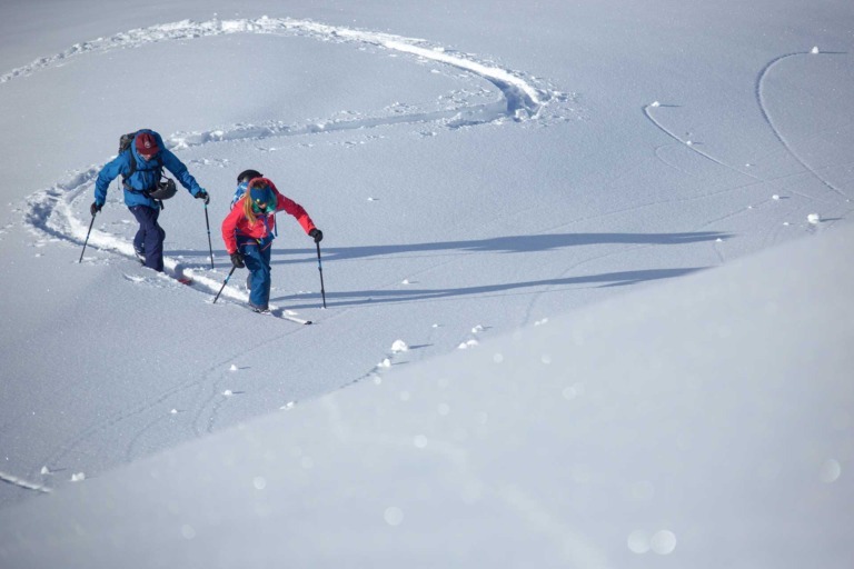 Skitour die richtige Gehtechnik —